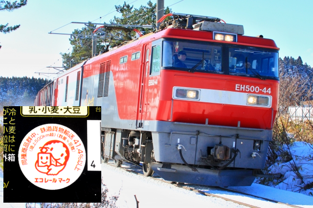 貨物車とエコレールマーク