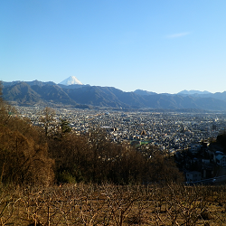 １７年２月２日甲府盆地と富士山２